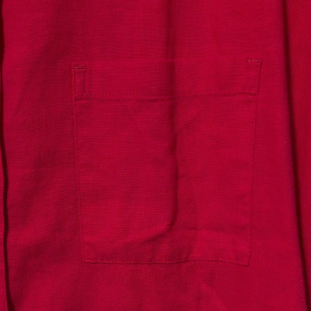SALE 🎉 Pink Linen Blend Ann Taylor Button-Up Shirt - Picture 3 of 5